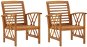 Garden chairs 2 pcs solid acacia wood 310266 - Garden Chair