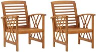 Garden chairs 2 pcs solid acacia wood 310266 - Garden Chair