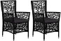 Zahradní židle 2 ks s poduškami polyratan černé 44089 - Záhradná stolička