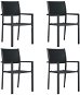 Zahradní židle 4 ks černé plast ratanový vzhled 47890 - Záhradná stolička