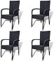 Zahradní židle 4 ks polyratan černé 274349 - Záhradná stolička