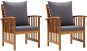 Garden Chairs with Cushions 2 pcs Solid Acacia Wood 310258 - Garden Chair