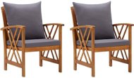 Garden Chair Garden Chairs with Cushions 2 pcs Solid Acacia Wood 310268 - Zahradní křeslo