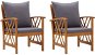 Garden Chairs with Cushions 2 pcs Solid Acacia Wood 310268 - Garden Chair