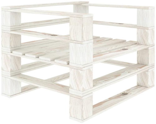 Garden chair made of white wood pallets 49332 - Garden Armchair - Main image
