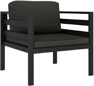 Armchair with aluminum anthracite cushions 49241 - Garden Chair