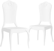 Dining chair 2 pcs white polycarbonate - Dining Chair