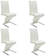 Dining chair 4 pcs white faux leather - Dining Chair