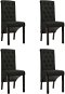 Dining chairs 4 pcs black textile - Dining Chair