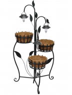 SHUMEE Flower Basket with Solar LED Lamp - Flower Stand