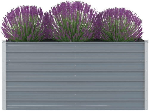 SHUMEE Raised Garden Box 160x80x77cm Galvanised Steel Grey - Raised Garden Bed - Main image