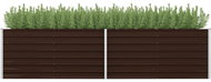 SHUMEE Garden raised flower bed brown 320 x 80 x 77 cm galvanized steel - Raised Garden Bed