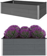 SHUMEE Garden raised flower bed gray 200 x 100 x 54 cm wood plastic - Raised Garden Bed