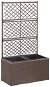 SHUMEE Elevated flower bed with trellises 2 flowerpots 30x30x107cm polyrattan brown - Raised Garden Bed