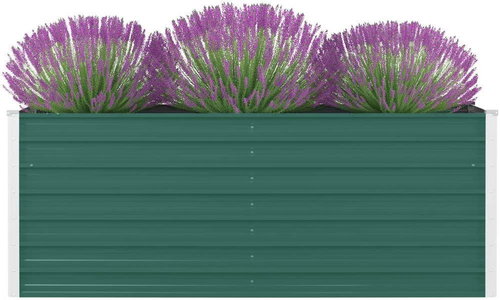 SHUMEE Raised Garden Box 160x80x45cm Galvanised Steel Green - Raised Garden Bed - Main image