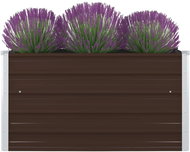 SHUMEE Raised flower bed 100 x 100 x 45 cm galvanized steel brown - Raised Garden Bed