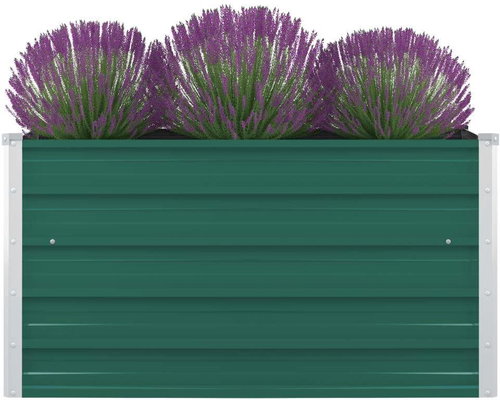 SHUMEE Raised garden bed 100x100x45 cm galvanized steel green - Raised Garden Bed - Main image