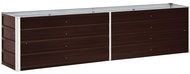 SHUMEE Raised flower bed galvanized steel 240 x 40 x 45 cm brown - Raised Garden Bed
