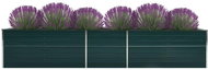 SHUMEE Raised flower bed galvanized steel 400 x 80 x 45 cm green - Raised Garden Bed