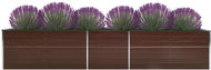 SHUMEE Raised flower bed galvanized steel 400 x 80 x 45 cm brown - Raised Garden Bed