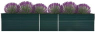 SHUMEE Raised flower bed galvanized steel 400 x 80 x 77 cm green - Raised Garden Bed