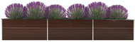 SHUMEE Raised flower bed galvanized steel 480 x 80 x 77 cm brown - Raised Garden Bed