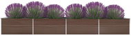 SHUMEE Raised flower bed galvanized steel 600 x 80 x 77 cm brown - Raised Garden Bed