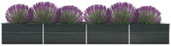 SHUMEE Raised flower bed galvanized steel 600 x 80 x 77 cm anthracite - Raised Garden Bed