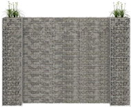 SHUMEE Gabion Box in the Shape of the Letter H, Steel Wire 260x40x180cm - Flower Box
