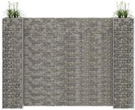 SHUMEE Gabion Box in the Shape of the letter H Steel Wire 260x40x200cm - Flower Box