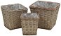SHUMEE Raised flower bed 3 pcs wicker with PE lining - Raised Garden Bed