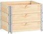 Vyvýšené záhony 3 ks 60 × 80 cm masívne borovicové drevo - Vyvýšený záhon