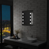Bathroom Wall Mirror with LED Lighting 50 x 60cm - Mirror