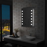 Mirror Bathroom Wall Mirror with LED Lighting 60 x 80cm - Zrcadlo