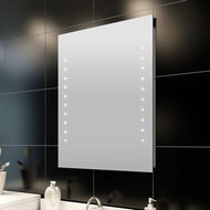 Bathroom Mirror with Wall LEDs 50 x 60cm (L x H) - Mirror