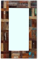 Solid Recycled Wood Mirror 80 x 50cm - Mirror