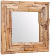 Dekoratívne zrkadlo teak 60 × 60 cm štvorcové - Zrkadlo