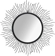 Wall Mirror. Shining Sun. 80cm Black - Mirror