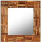 Nástenné zrkadlo masívne recyklované drevo 60 × 60 cm - Zrkadlo