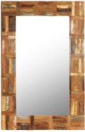 Nástenné zrkadlo z masívneho recyklovaného dreva 60 × 90 cm - Zrkadlo