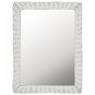 Mirror with Wicker Frame 60 x 80cm White - Mirror