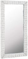 Mirror with Wicker Frame 50 x 100cm White - Mirror