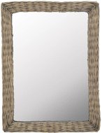 Mirror with Wicker Frame 60 x 80cm Brown - Mirror