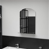 Wall Mirror with Shelf 40 x 60cm Tempered Glass - Mirror