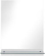 Wall Mirror with Shelf 20 x 40cm Tempered Glass - Mirror