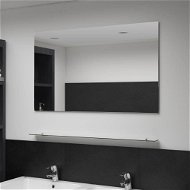 Wall Mirror with Shelf 100 x 60cm Tempered Glass - Mirror