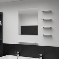 Wall Mirror with 5 Shelves Silver 50 x 60cm - Mirror