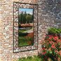 Garden Wall Mirror Rectangular 60 x 110cm Black - Mirror