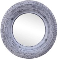 Zrkadlo biele 50 cm masívna recyklovaná pneumatika kaučuk - Zrkadlo