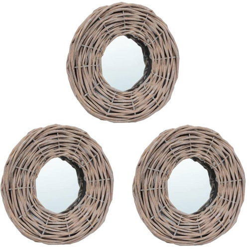 Mirrors 3 pcs 15cm Wicker - Mirror - Main image